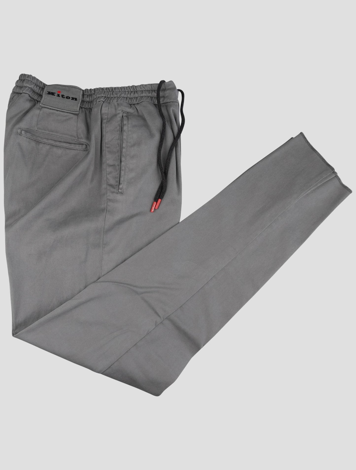 Kiton Gray Lycra Cotton Ea Pants