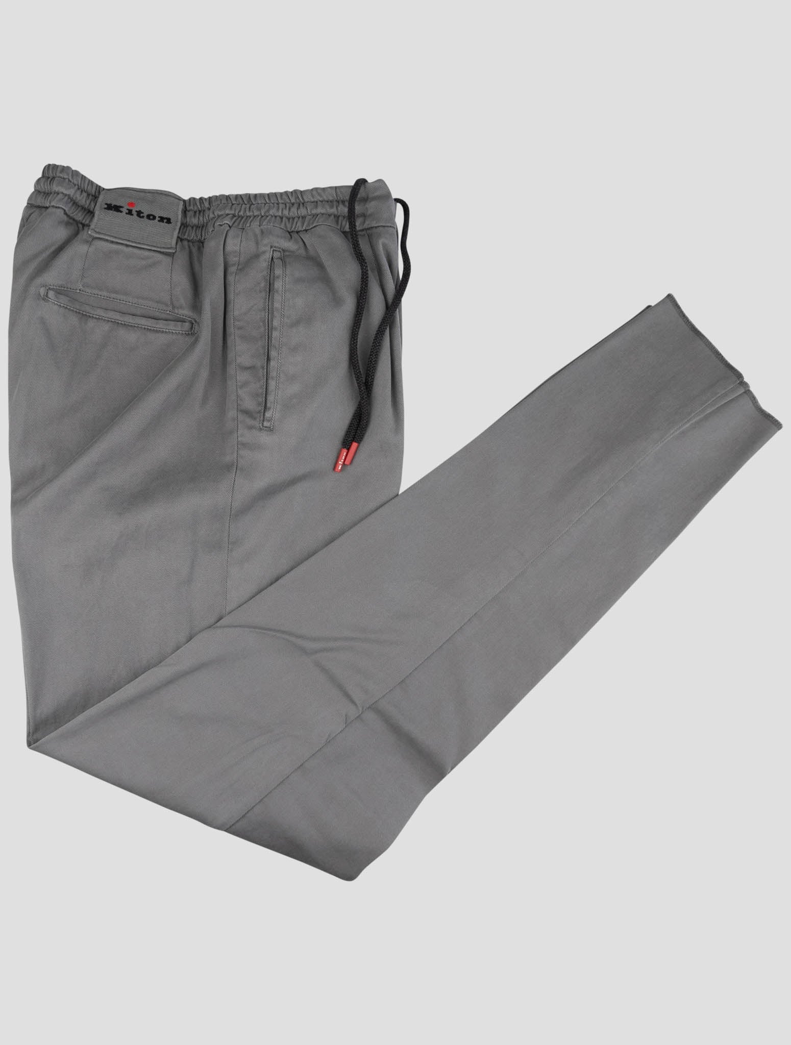 Kiton Gray Lycra Cotton Ea Pants