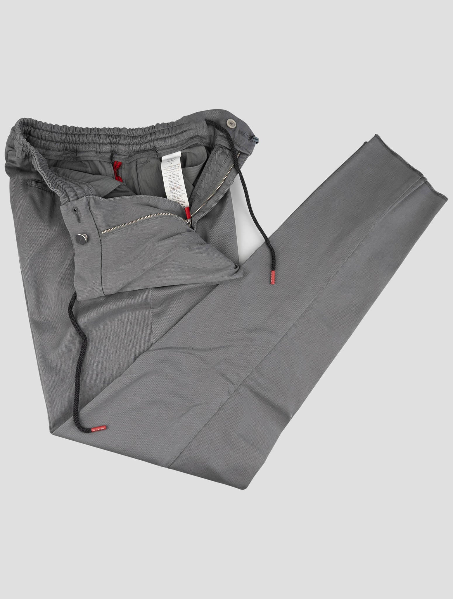 Kiton Gray Lycra Cotton Ea Pants