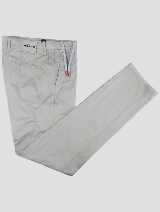 Kiton Gray Cotton Ea Pants