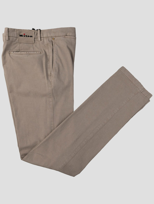 Kiton Beige Lyocell Cotton Ea Pants