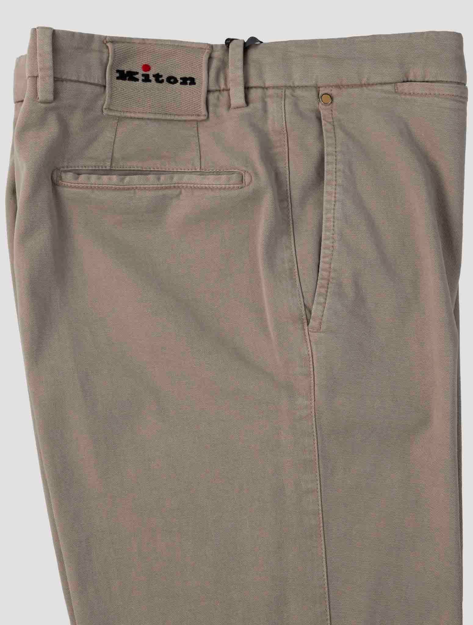 Kiton Beige Lyocell Cotton Ea Pants
