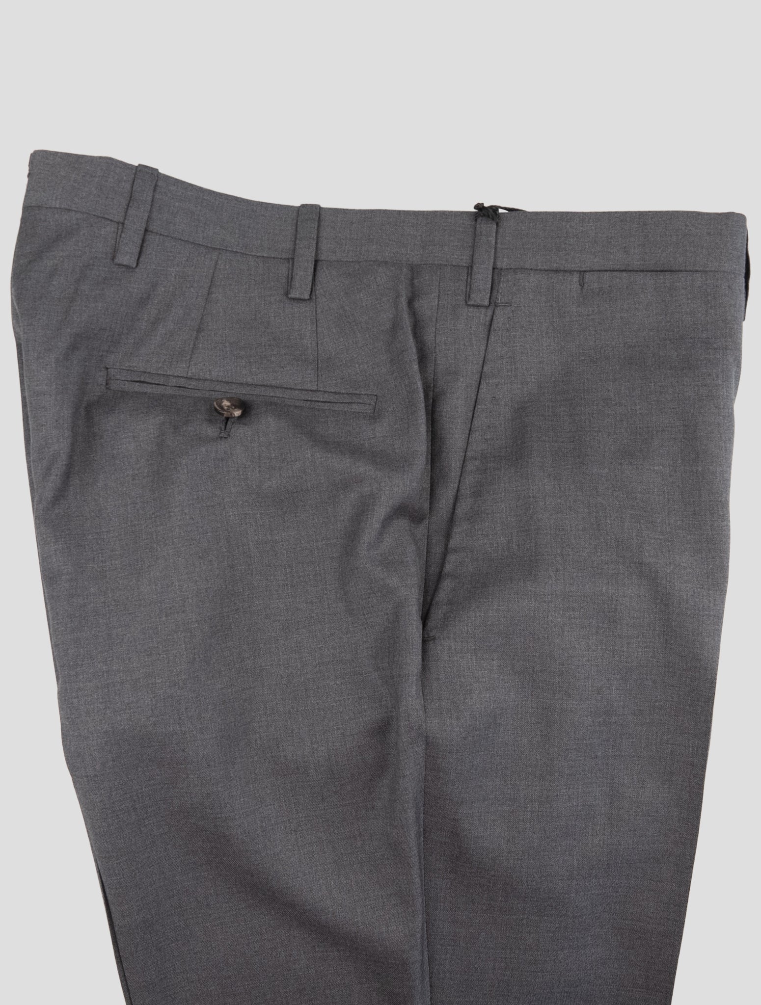 Kiton Gray Wool Dress Pants