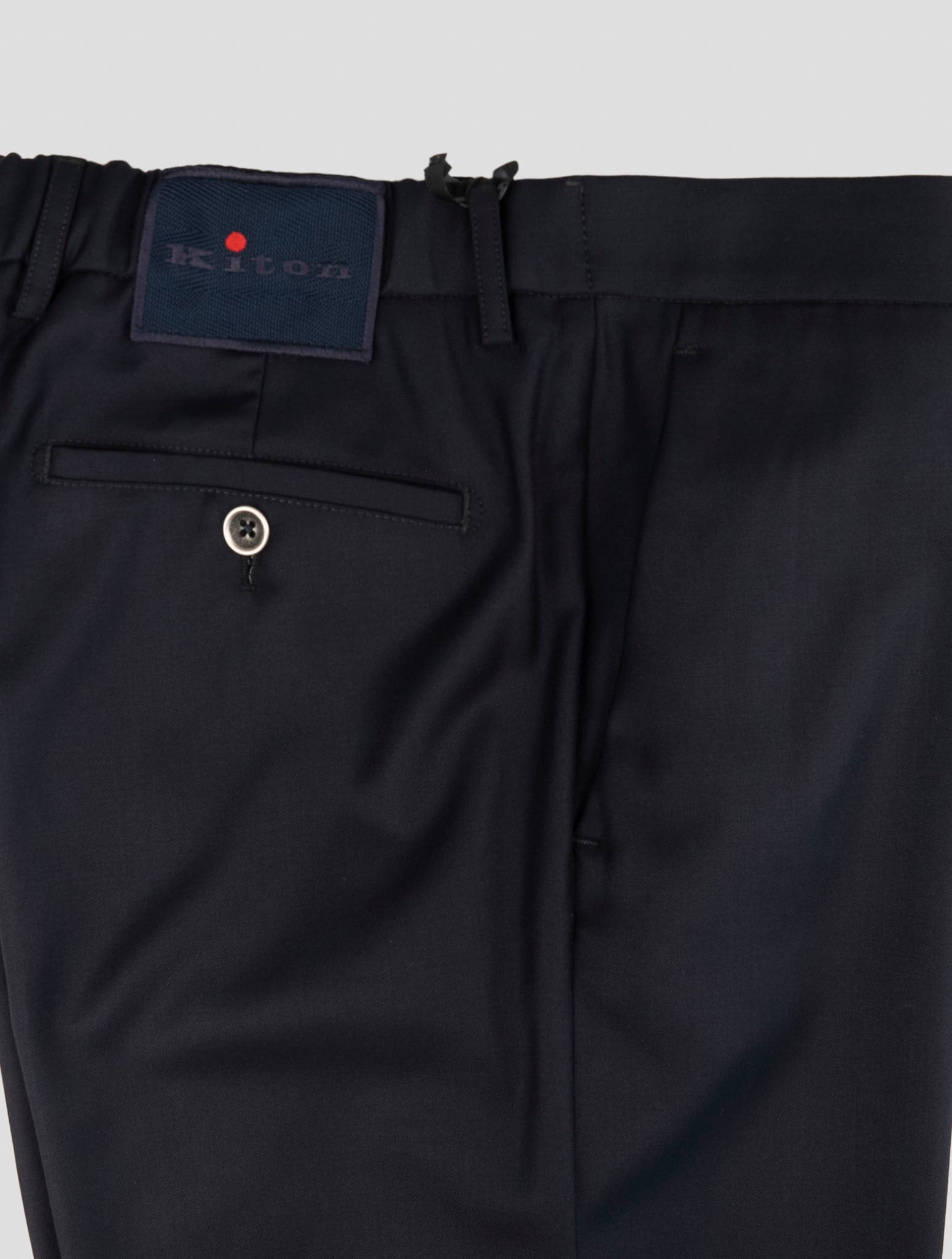 Kiton Blue Virgin Wool Pants