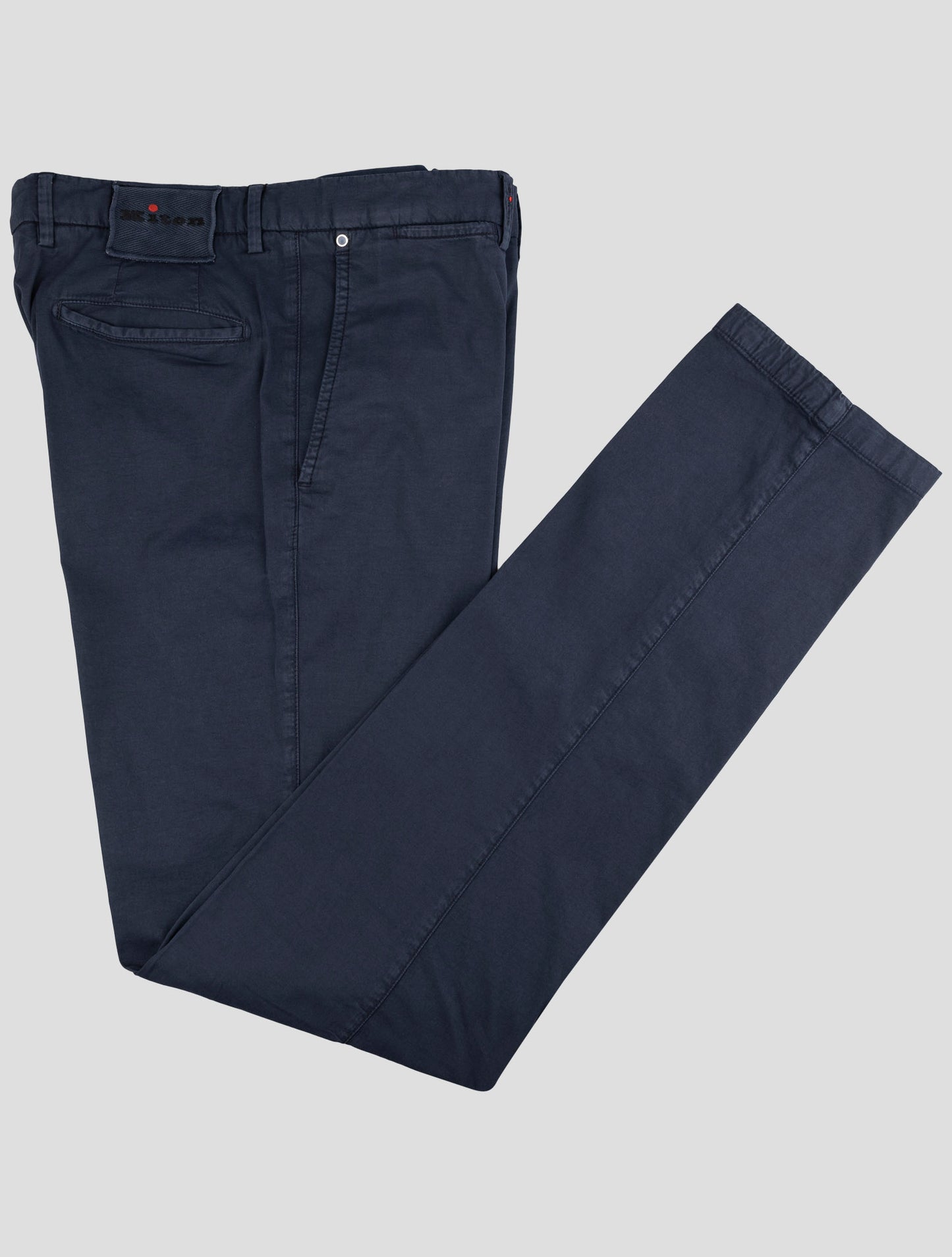 Kiton Blue Cotton Silk Ea Pants