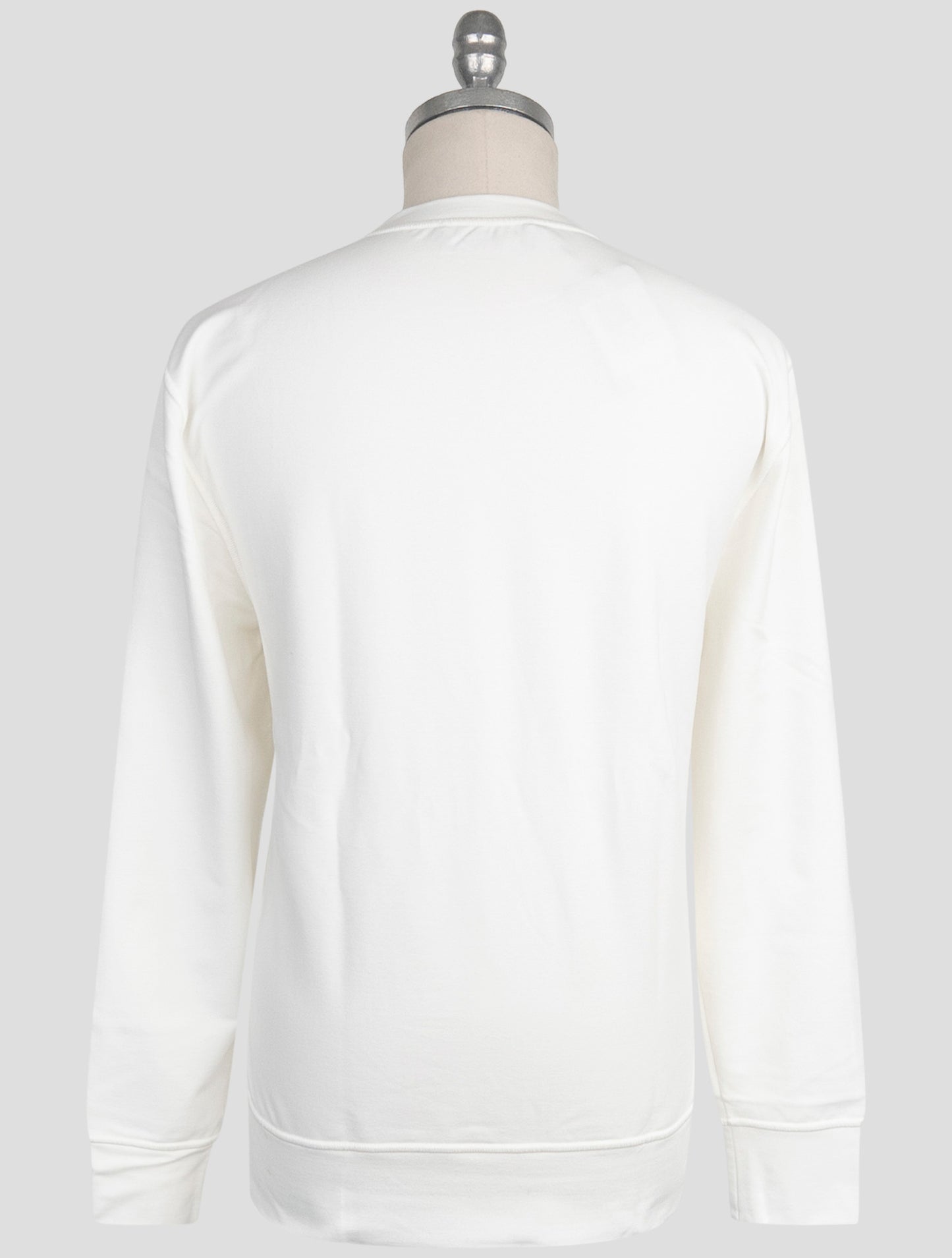 Kiton White Cotton Ea Sweater Crewneck