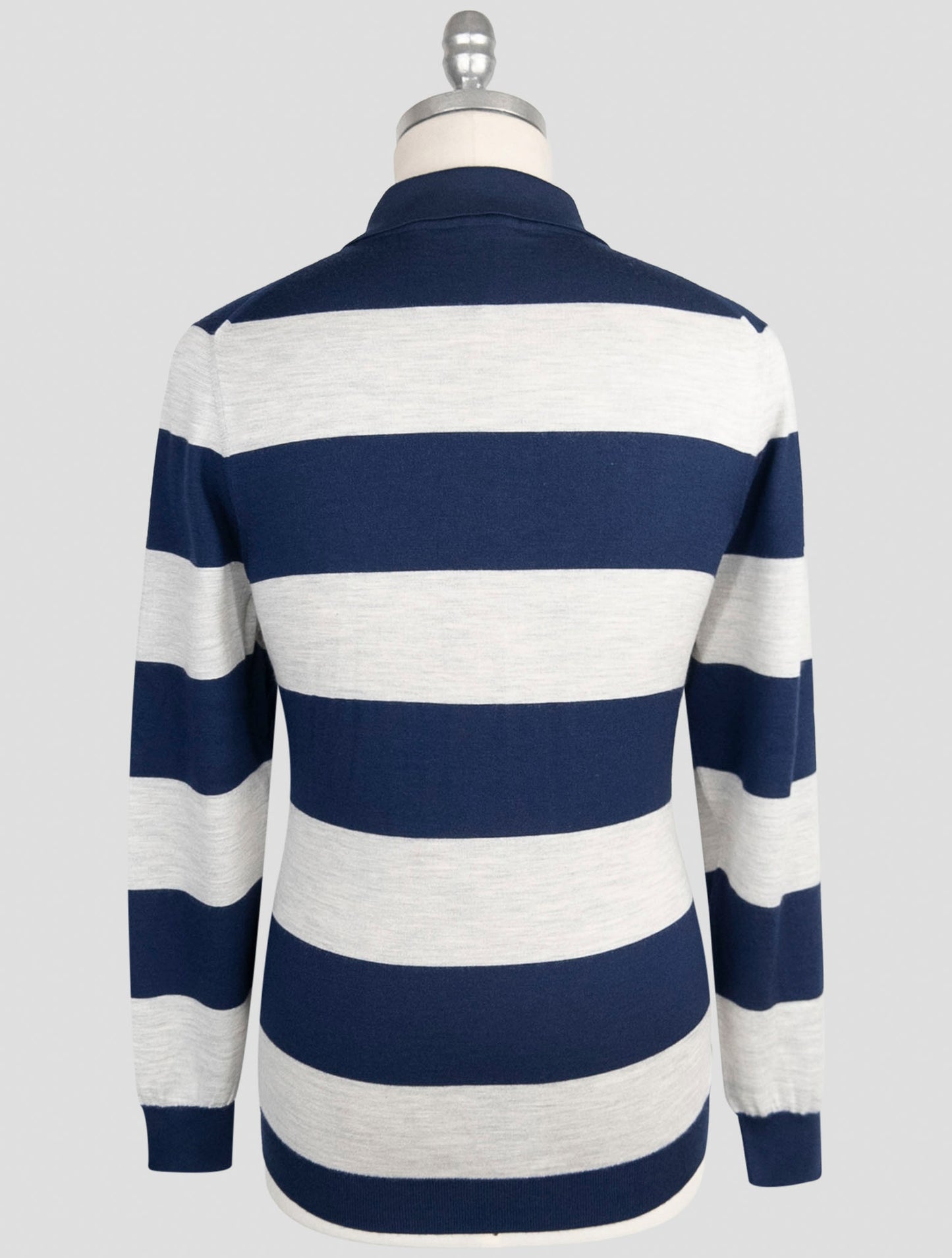 Kiton Blue Gray Cashmere SilK Sweater Polo