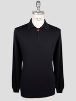 Kiton Black Cashmere SilK Sweater Polo