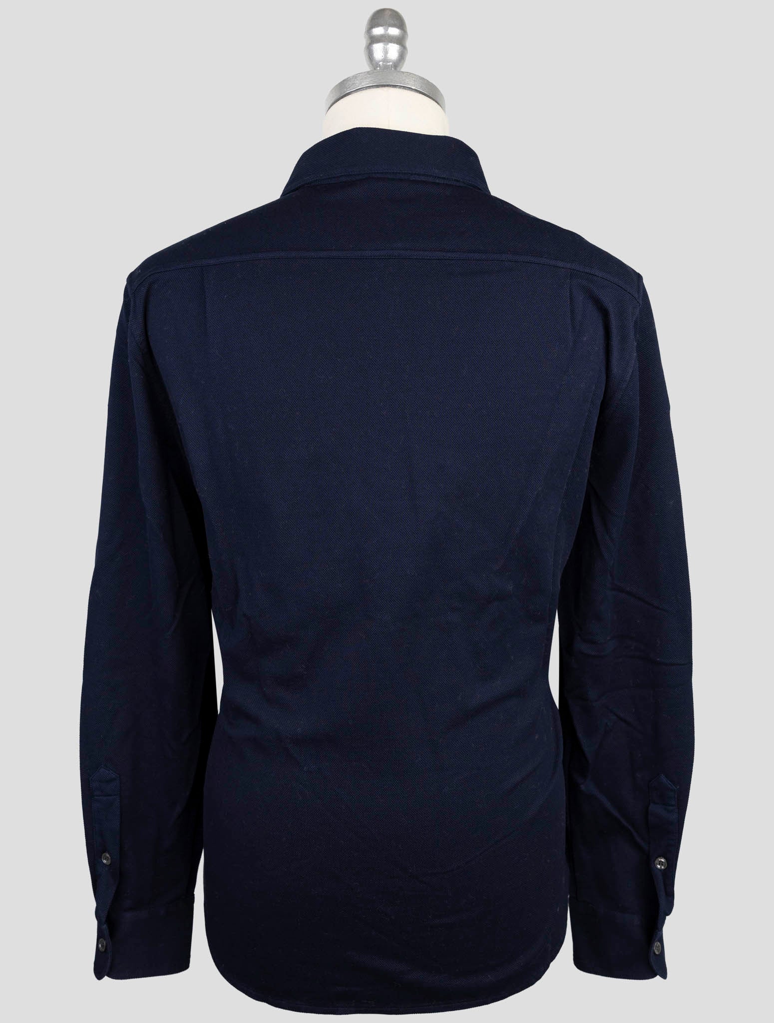Kiton Blue Cotton Ea Shirt