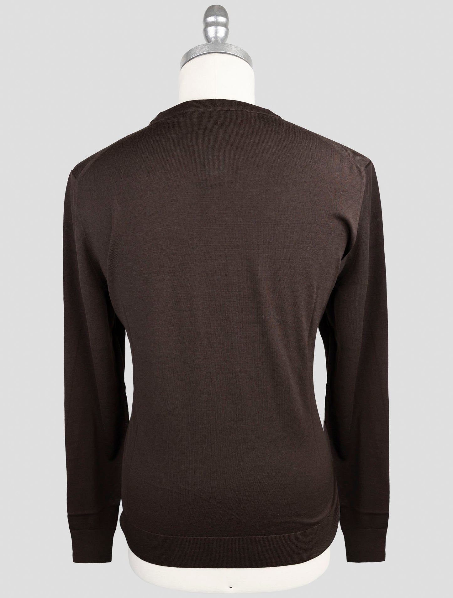 Kiton Brown Wool 14 Micron Sweater Crewneck
