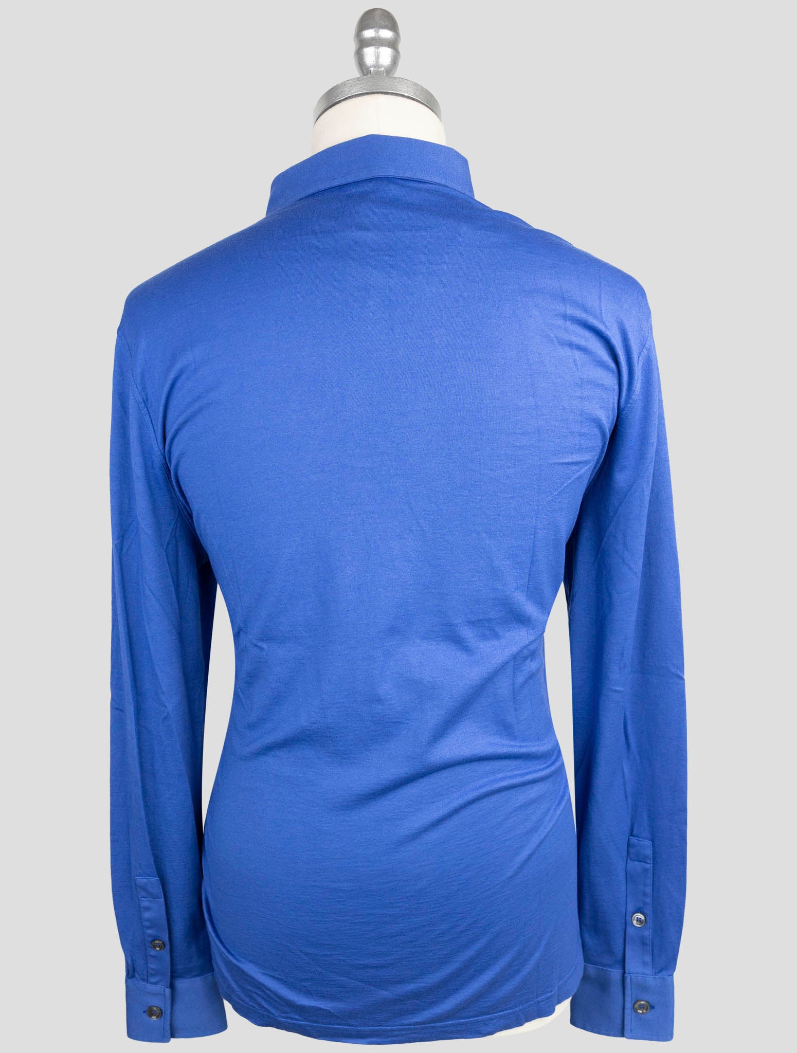 Kiton Blue Cotton Cashmere Sweater Polo