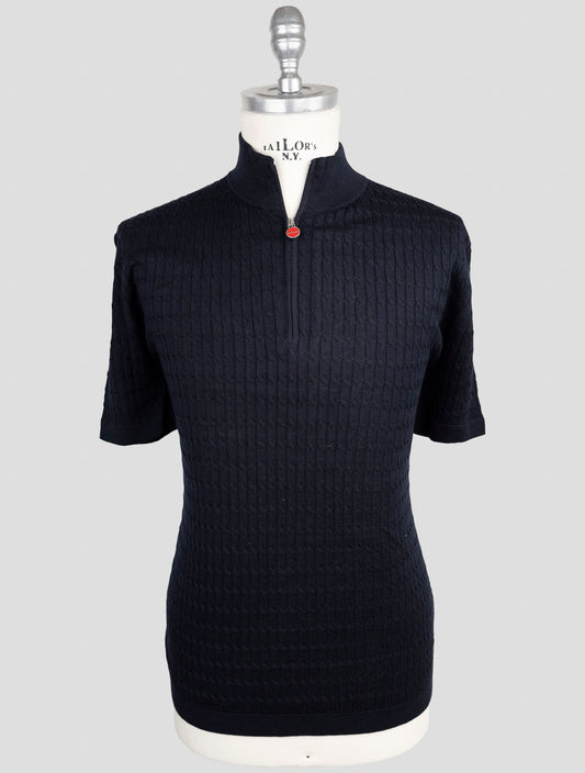 Kiton Blue Silk Cotton Pa Ea Polo