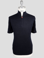 Kiton Blue Silk Cotton Pa Ea Polo
