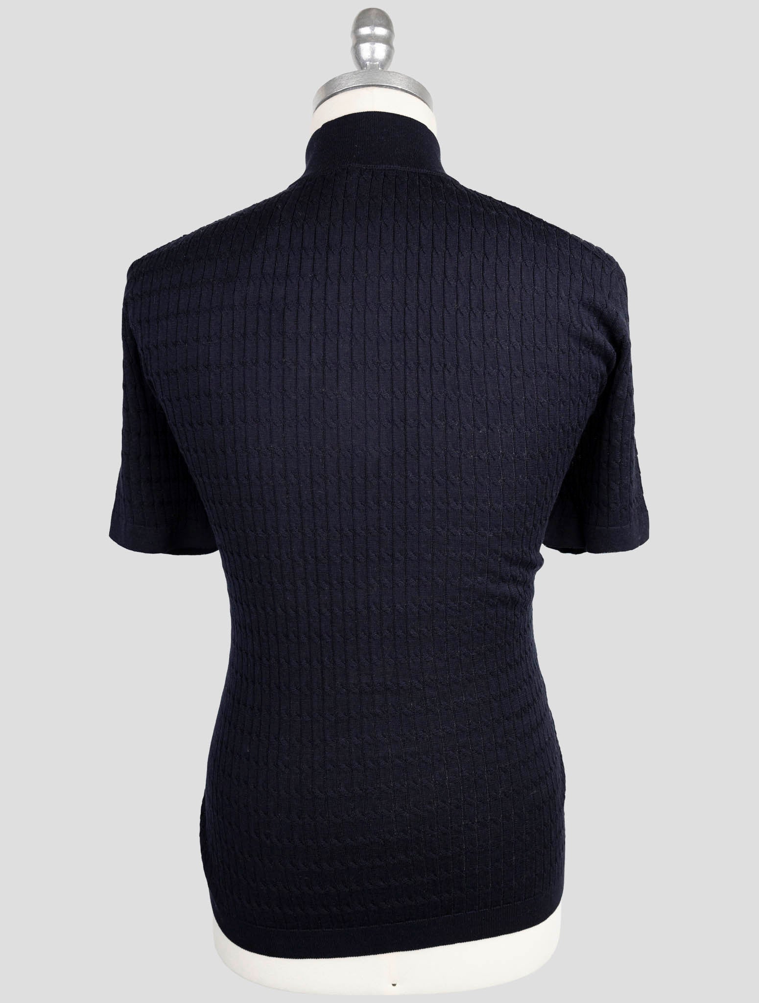 Kiton Blue Silk Cotton Pa Ea Polo