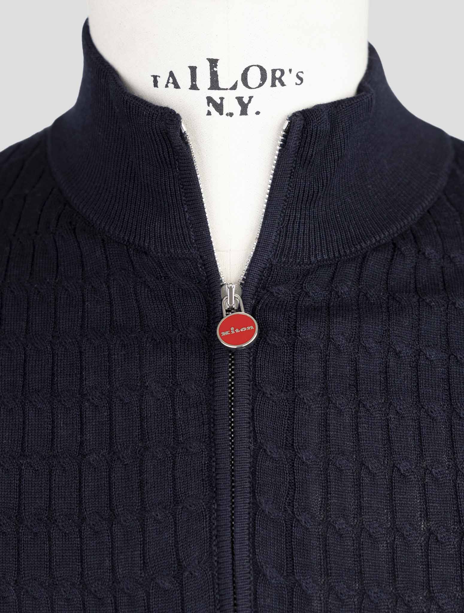 Kiton Blue Silk Cotton Pa Ea Polo