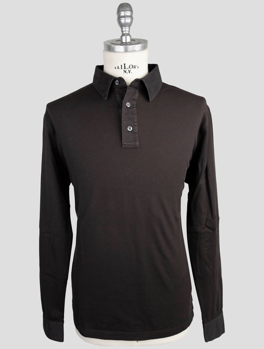 Kiton Brown Cotton Ea Sweater Polo