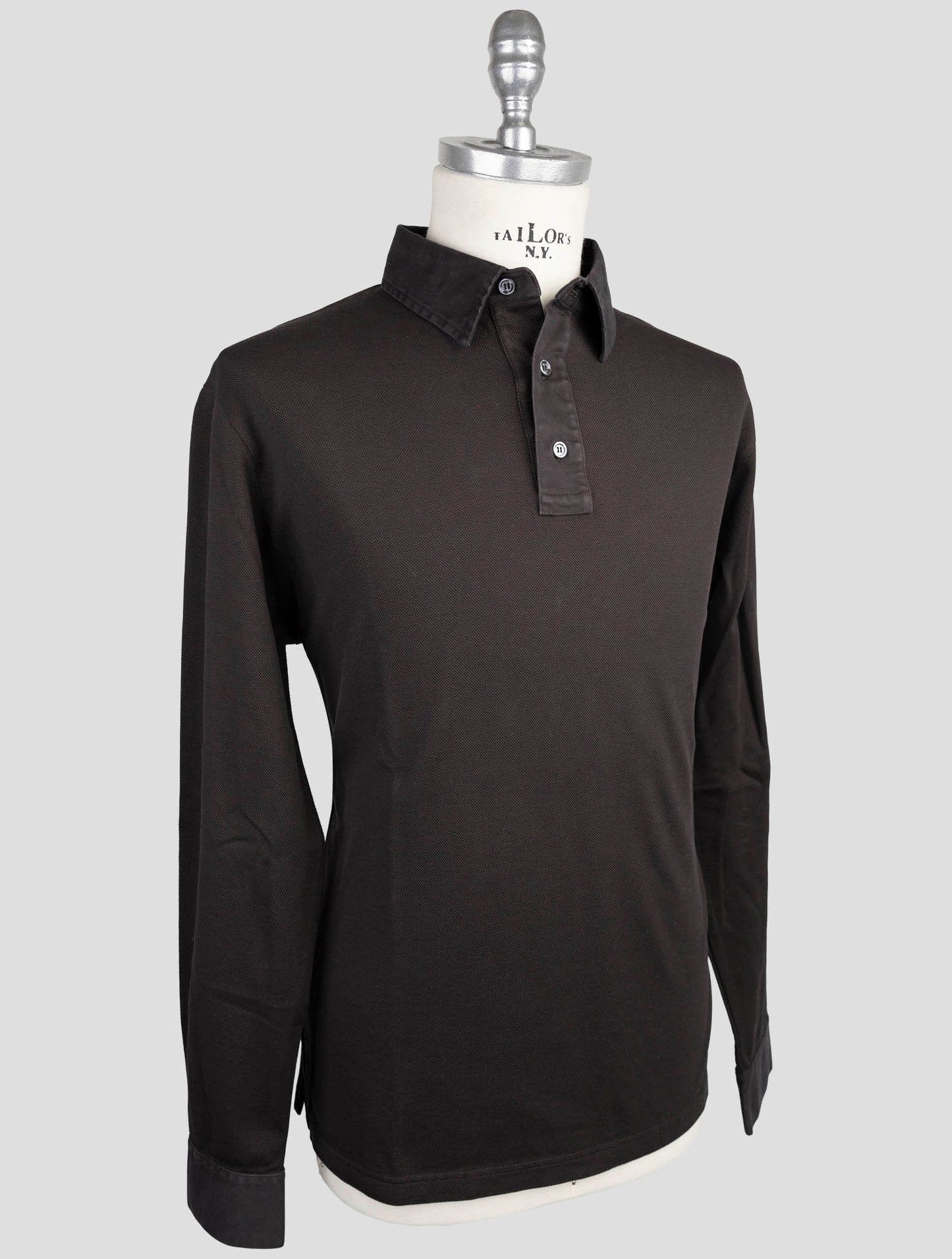 Kiton Brown Cotton Ea Sweater Polo