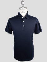 Kiton Blue Cotton Sweater Polo