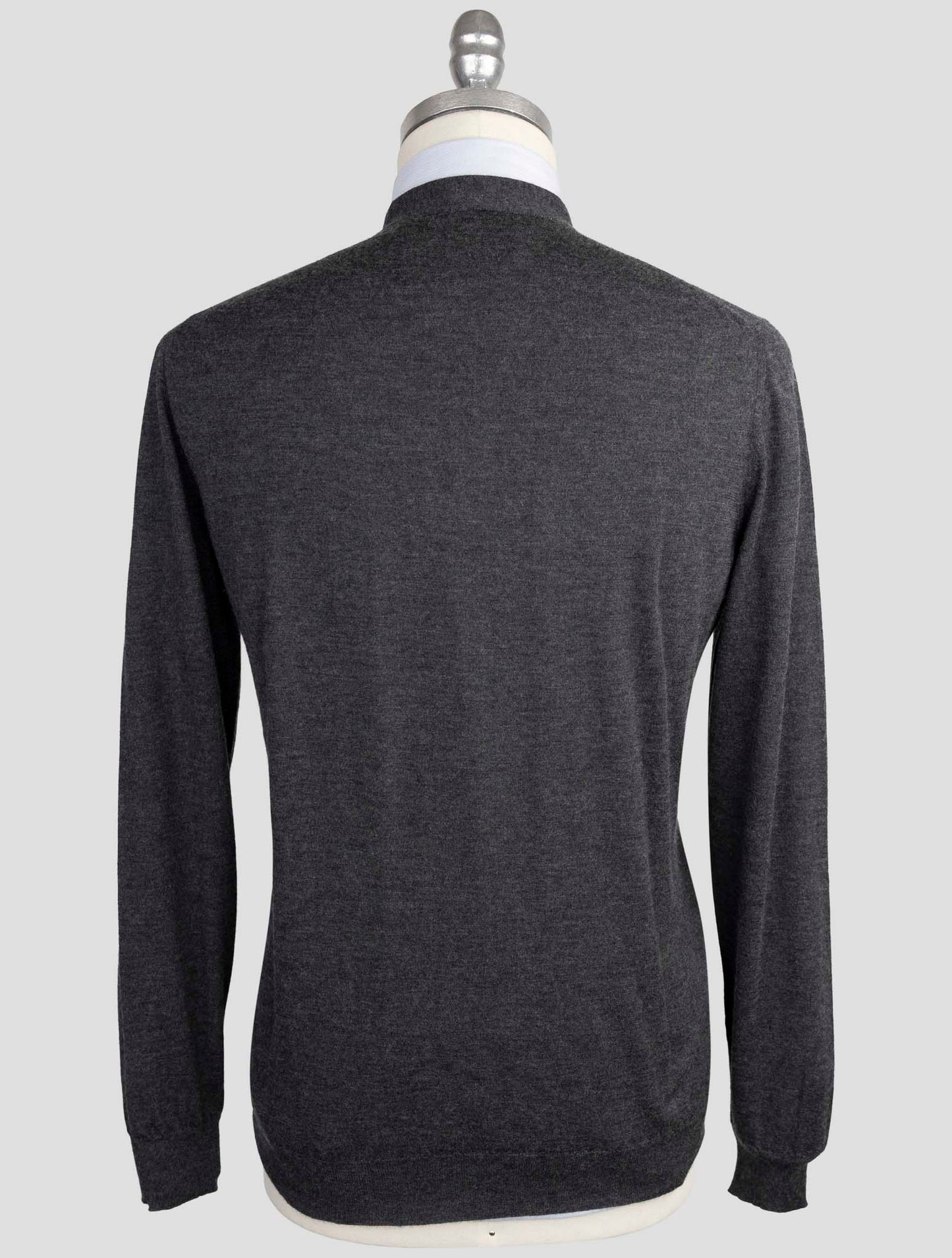 Kiton Gray Cashmere Silk Sweater Cardigan