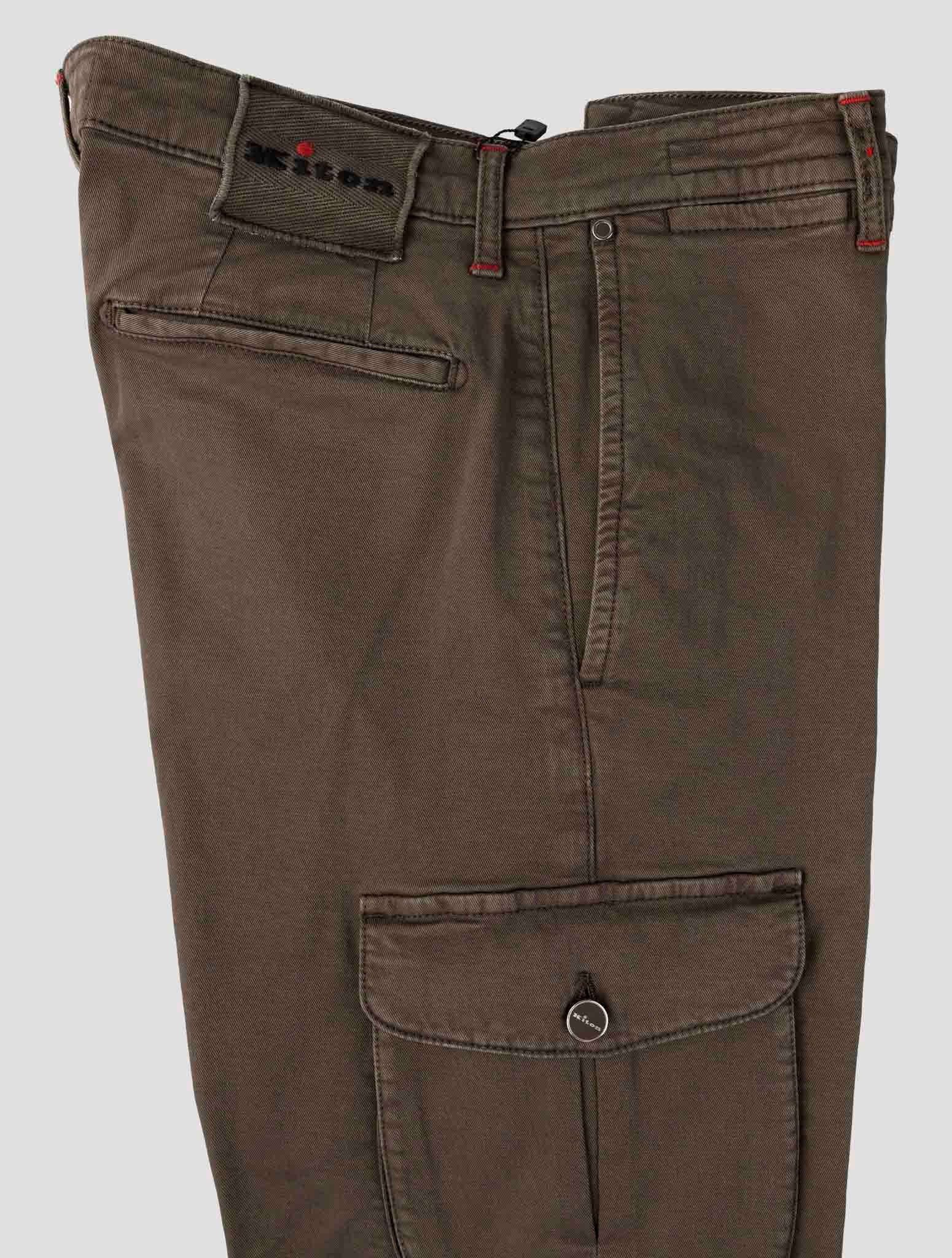 Kiton Brown Cotton Ea Cargo Pants