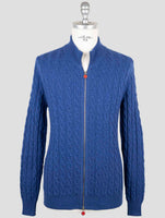 Kiton Blue Cashmere Sweater Full Zip