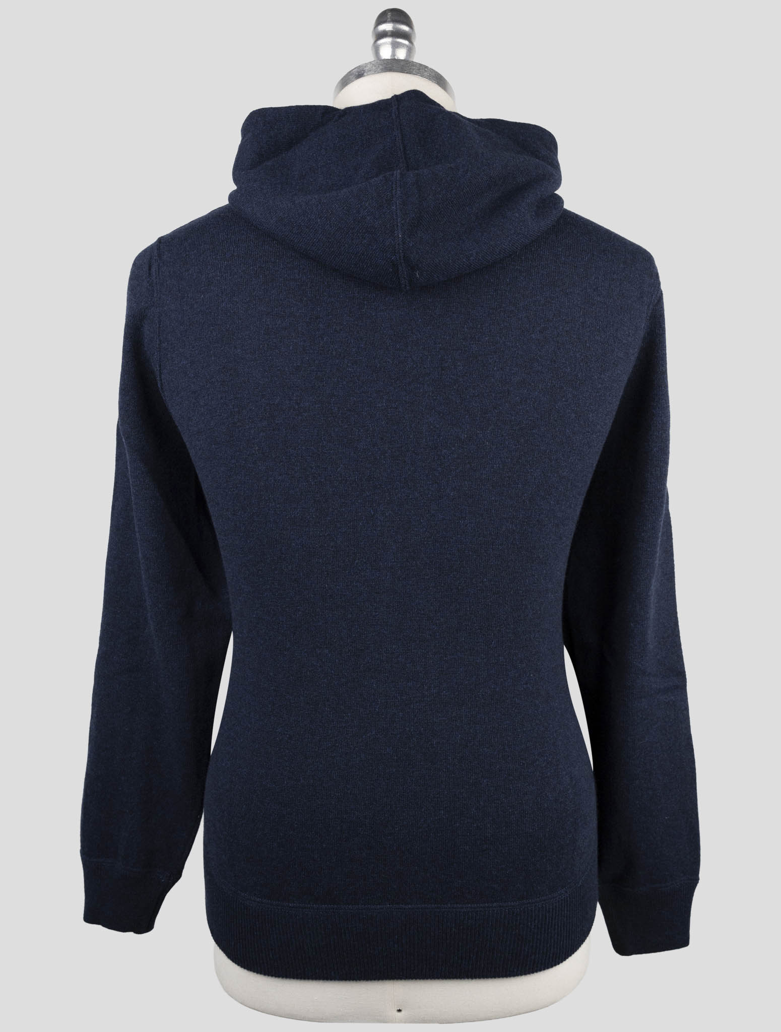 Kiton Blue Wool Sweater Full Zip
