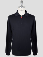 Kiton Blue Wool Sweater Polo