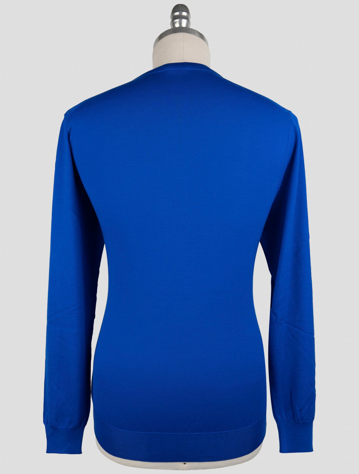 Kiton Blue Wool Sweater Crewneck