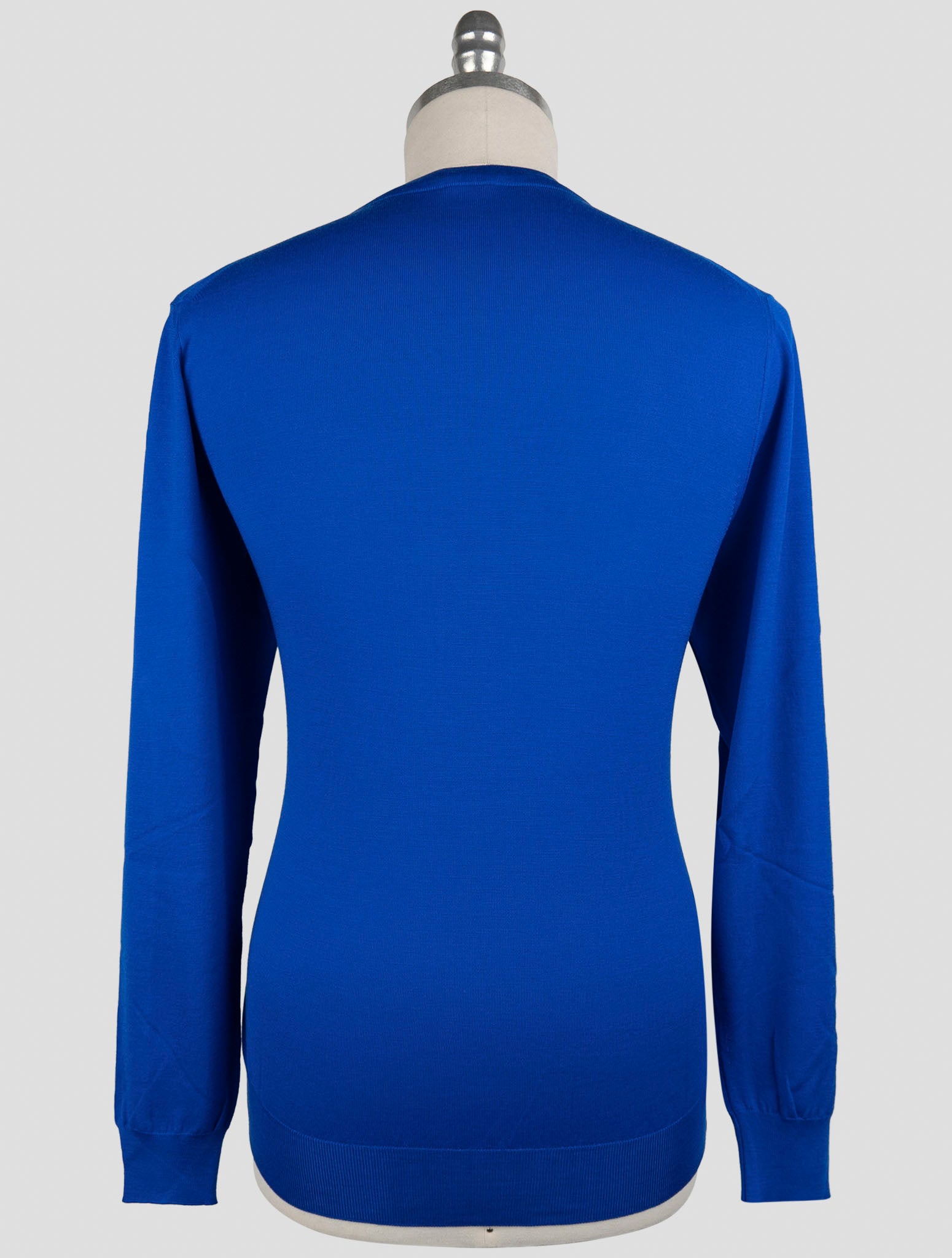 Kiton Blue Wool Sweater Crewneck