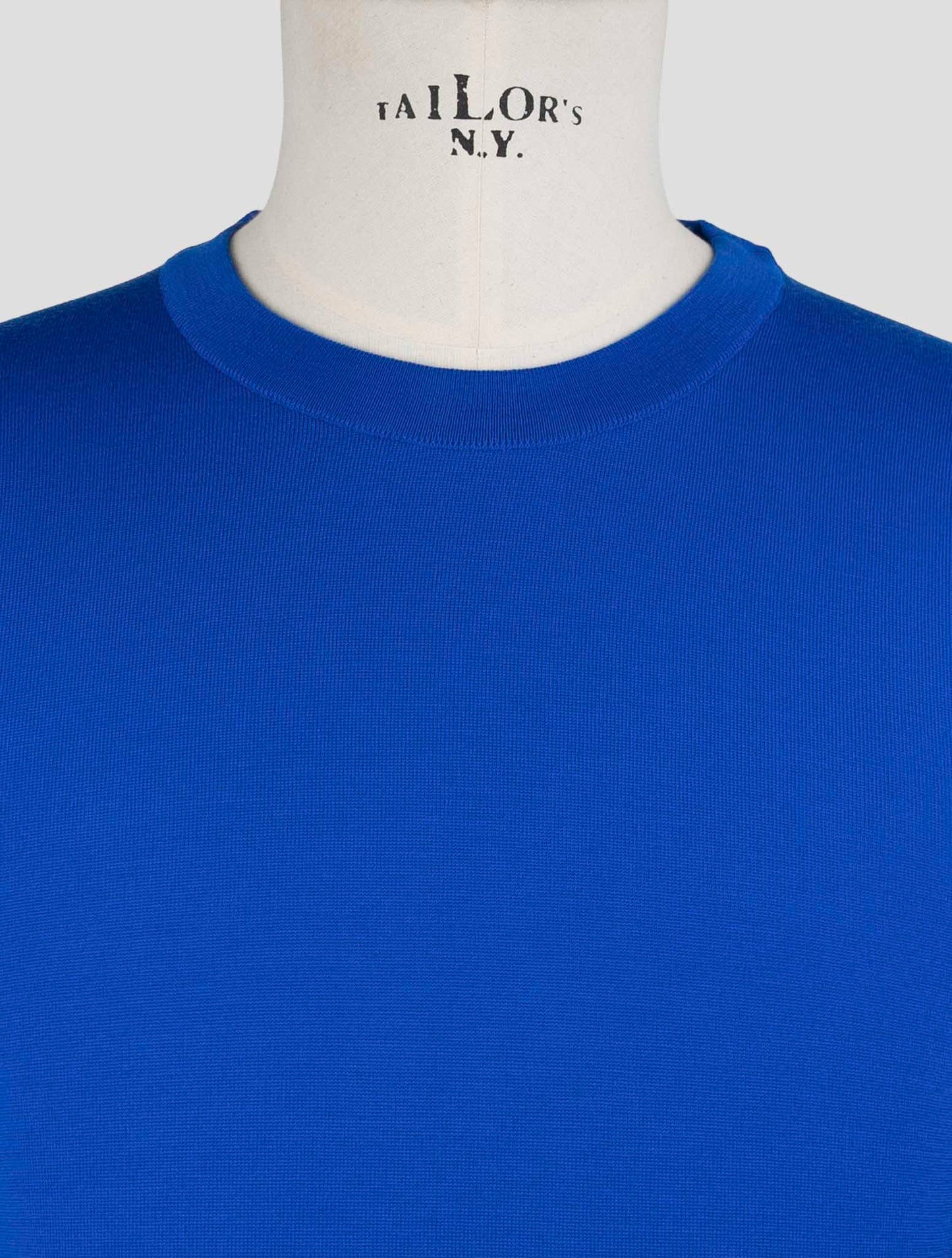 Kiton Blue Wool Sweater Crewneck