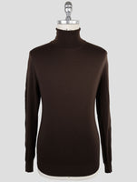 Kiton Brown Wool Sweater Turtleneck