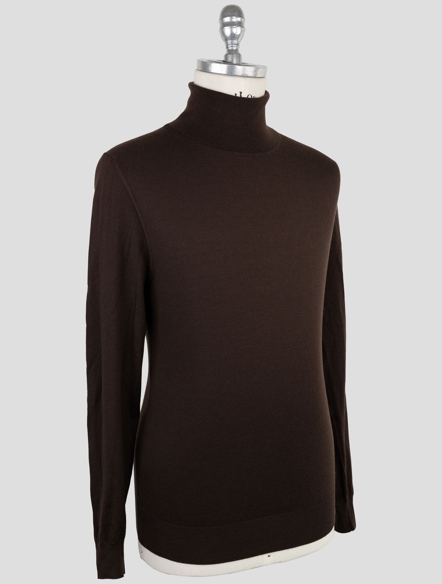 Kiton Brown Wool Sweater Turtleneck