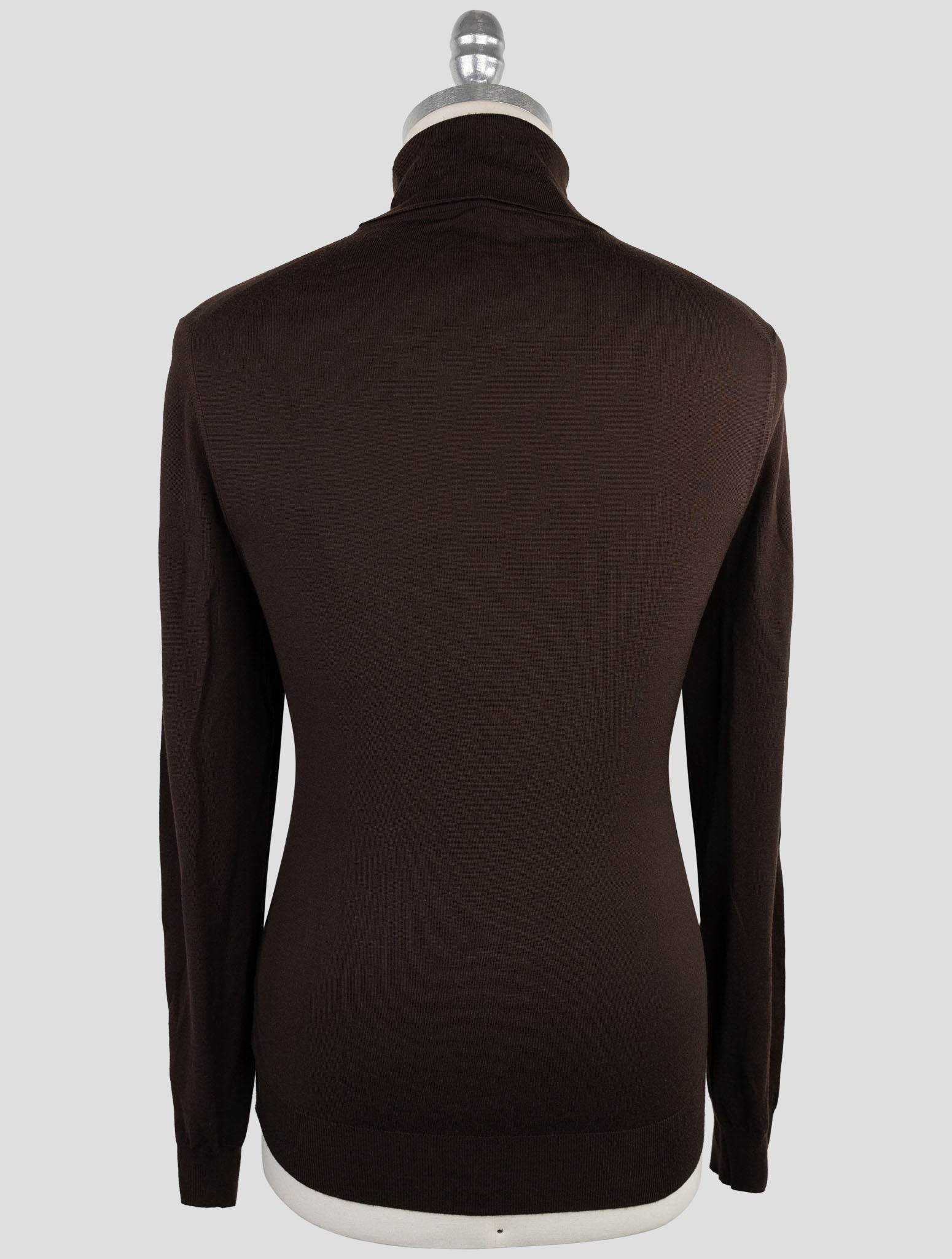 Kiton Brown Wool Sweater Turtleneck