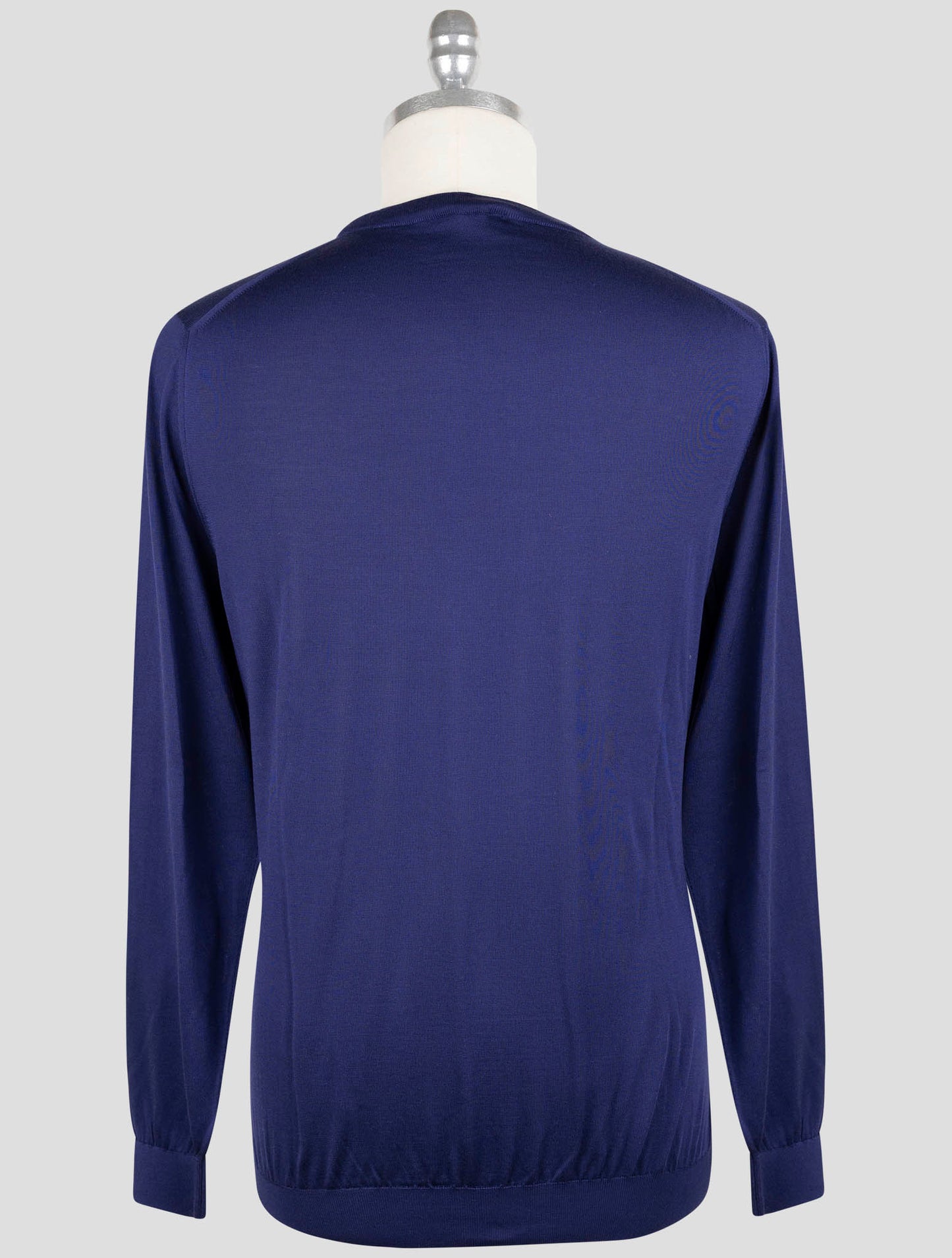 Kiton Blue Silk Sweater Crewneck