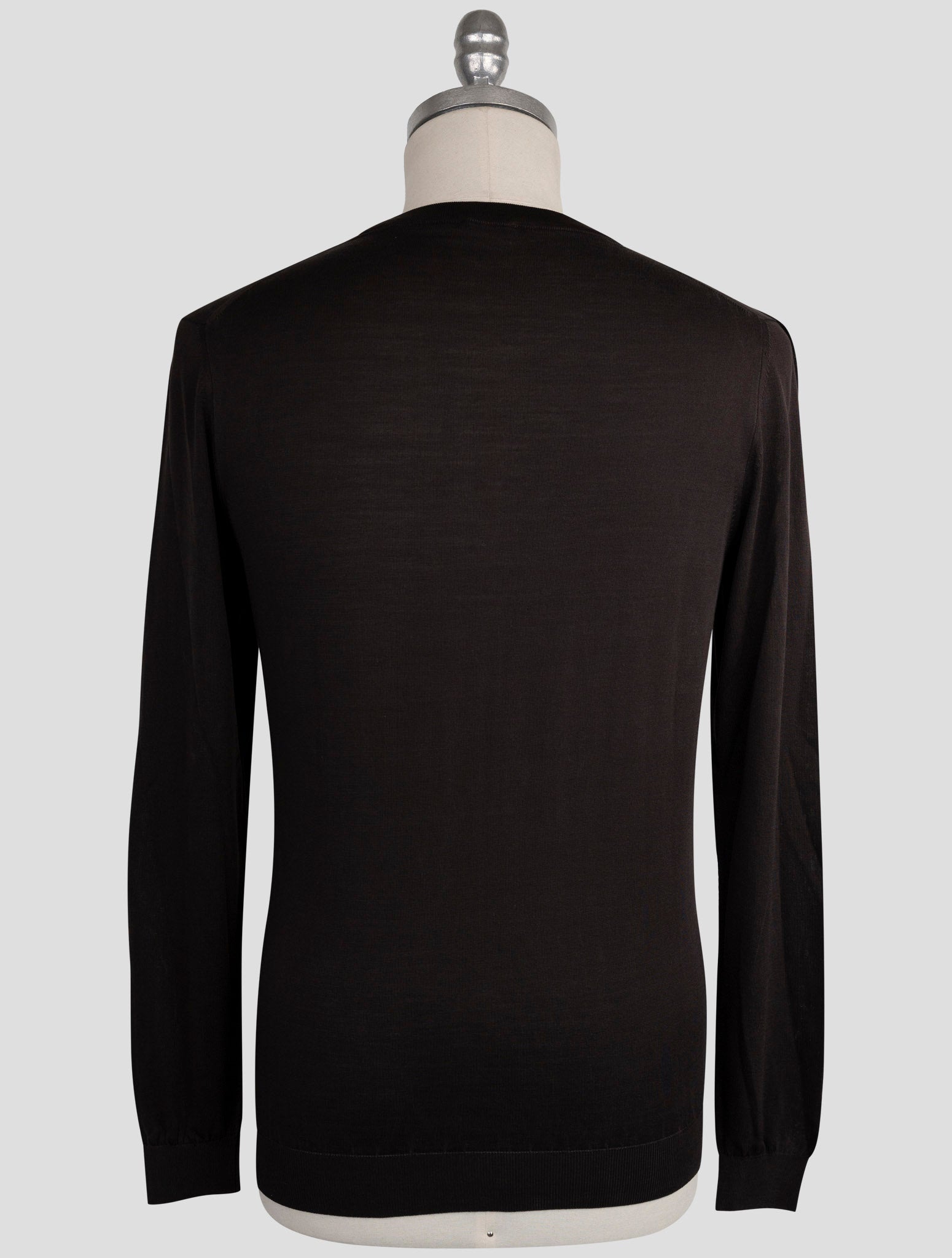 Kiton Black Silk Sweater Crewneck
