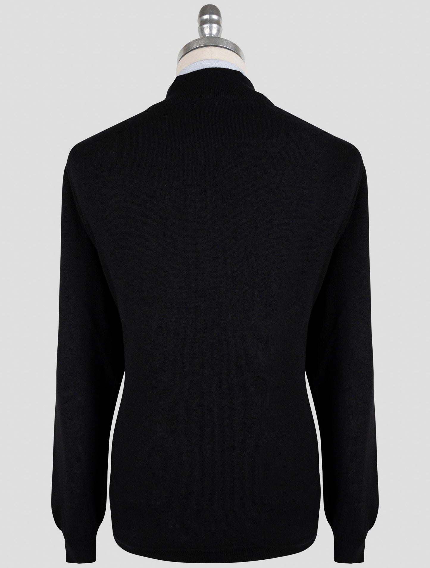 Kiton Black Cashmere Sweater Half Zip