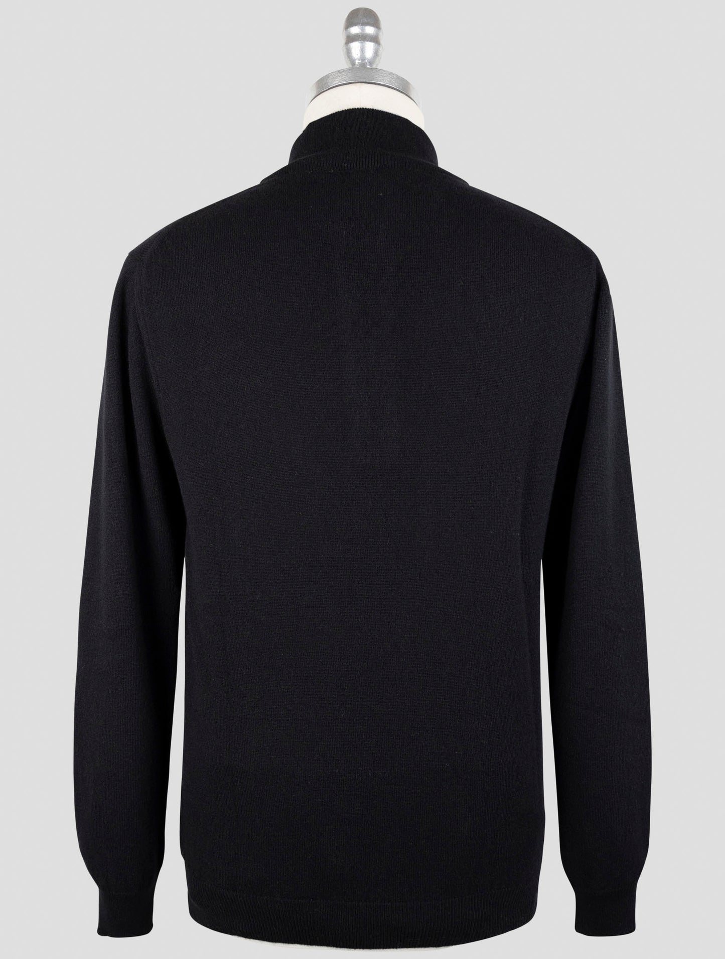 Kiton Black Cashmere Sweater Half Zip