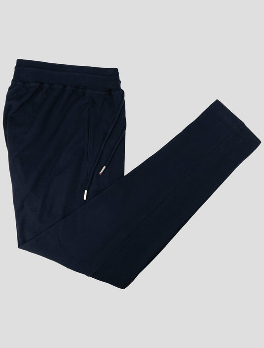 Kiton Blue Cotton Jogging Pants