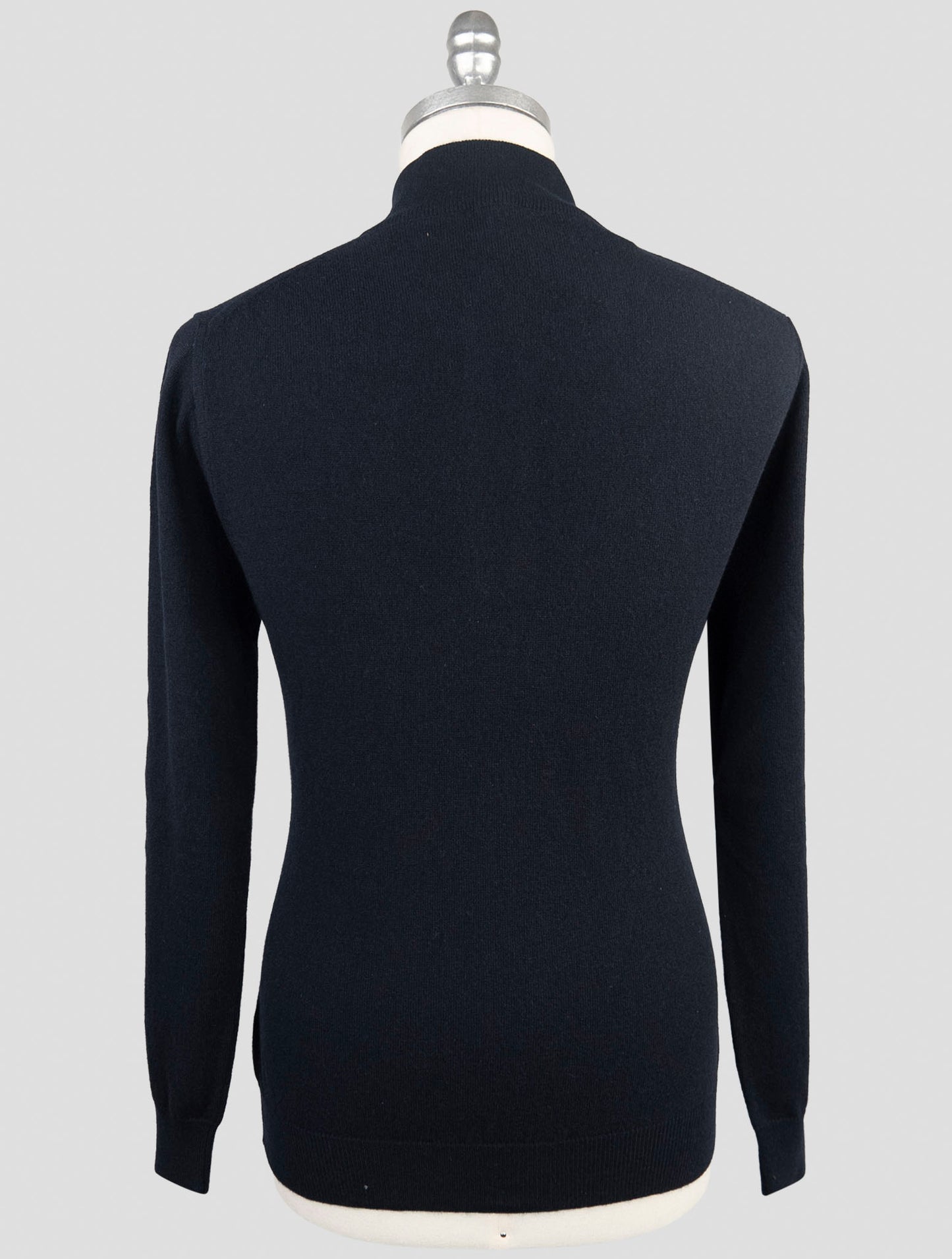 Kiton Blue Cashmere Sweater Half Zip