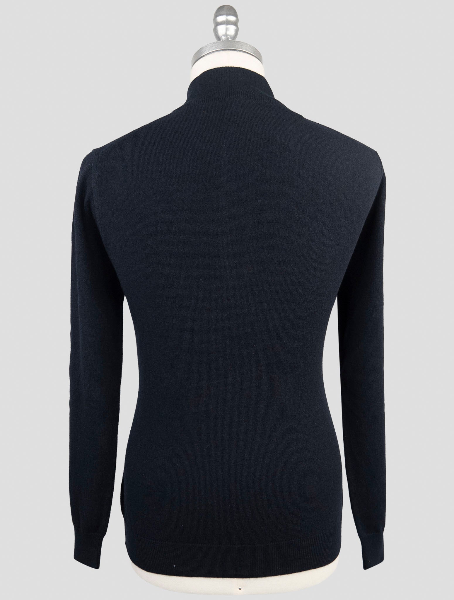 Kiton Blue Cashmere Sweater Half Zip