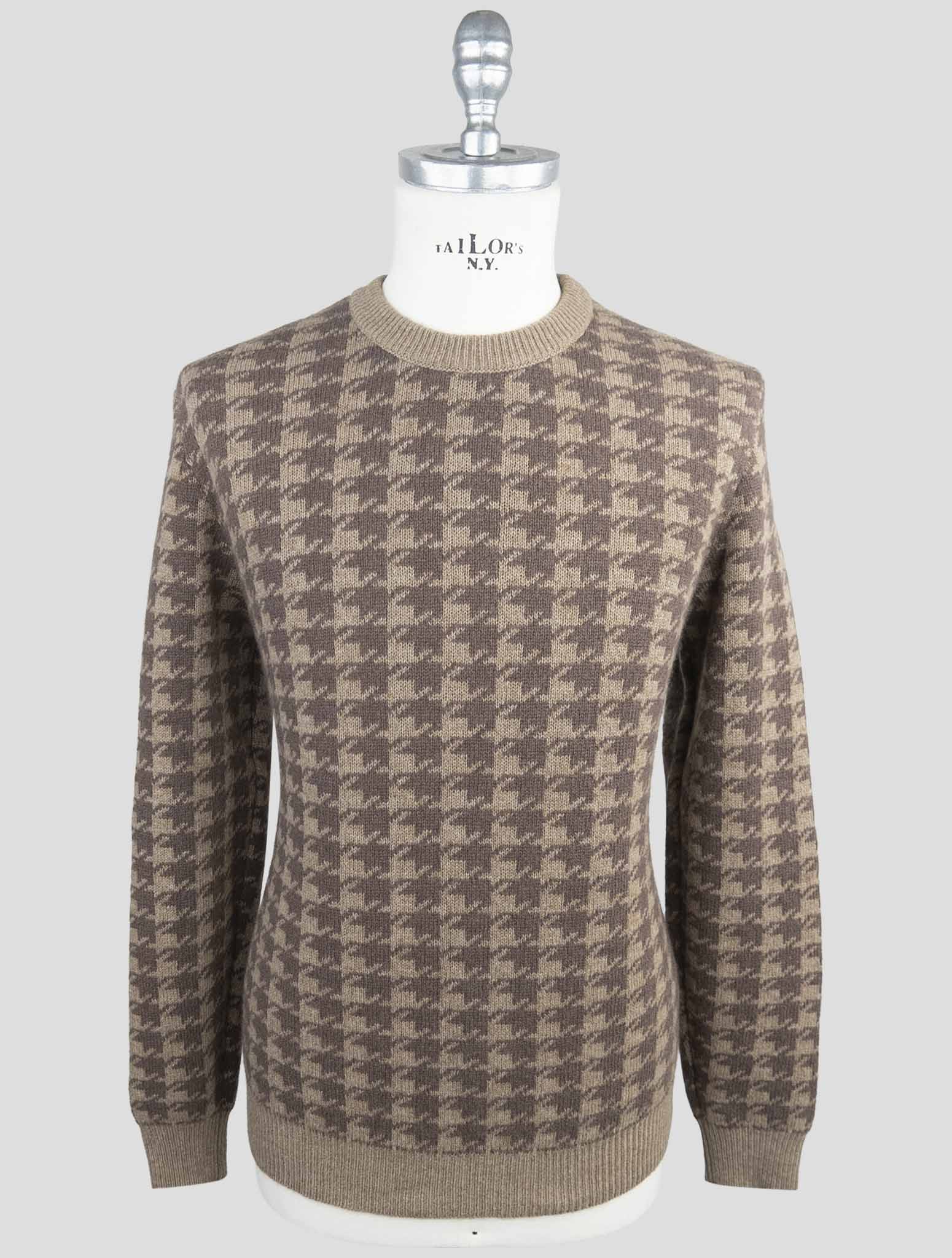 Kiton Brown Cashmere Sweater Crewneck