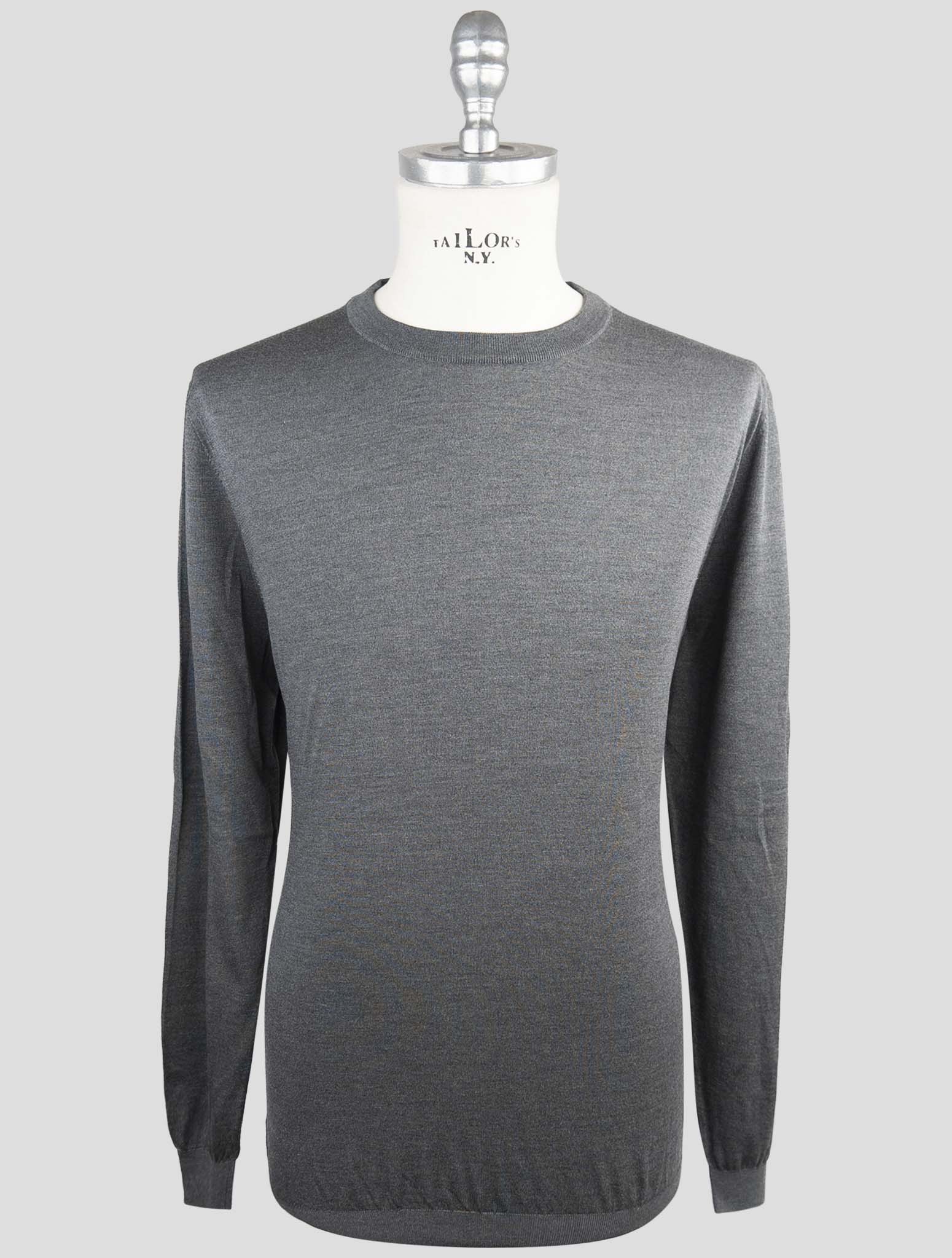 Kiton Gray Silk Sweater Turtleneck