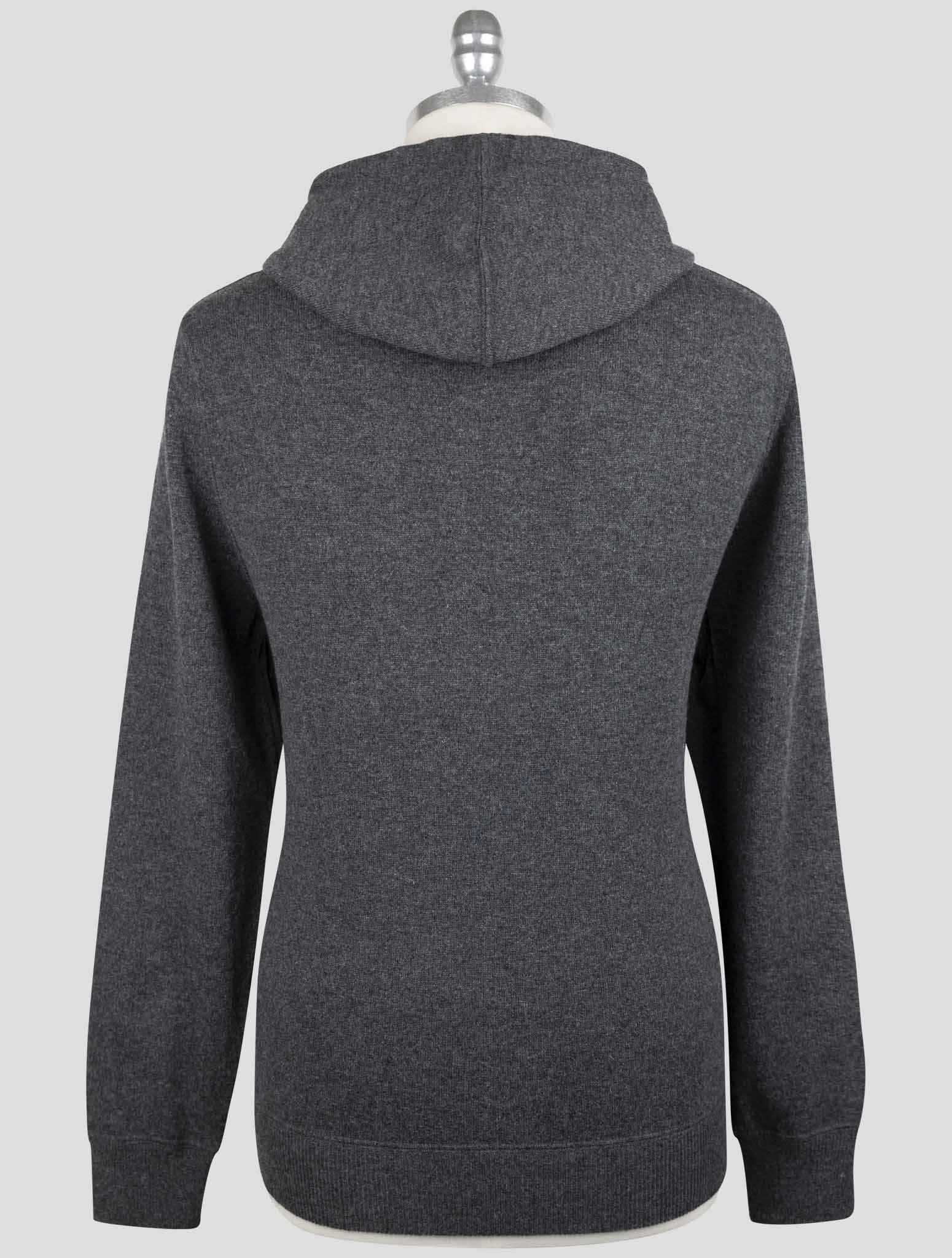 Kiton Gray Cashmere Sweater Full Zip