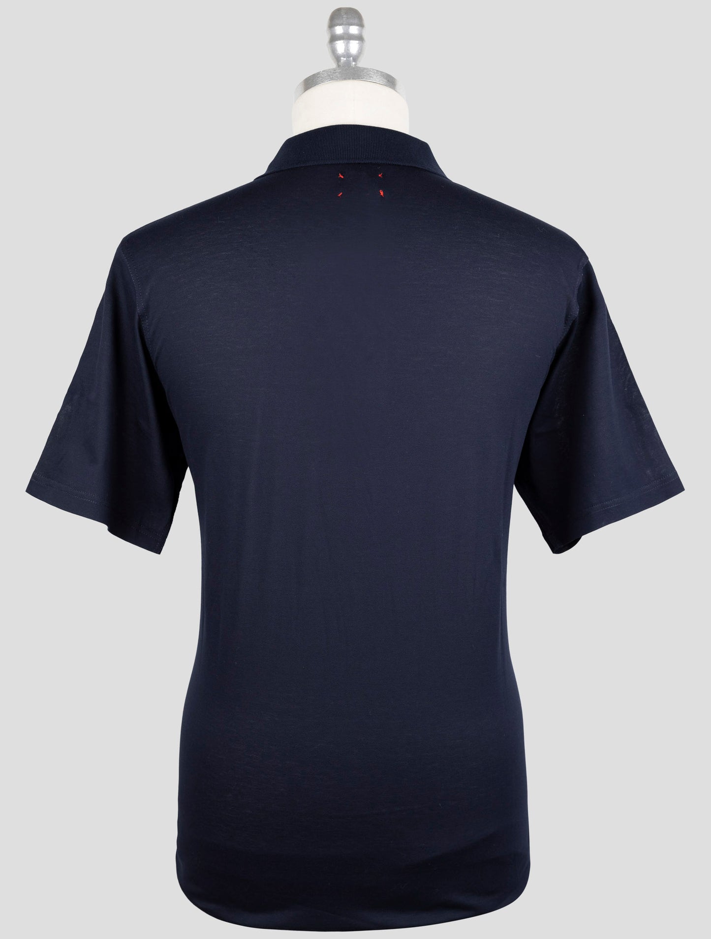 Kiton Blue Cotton Polo