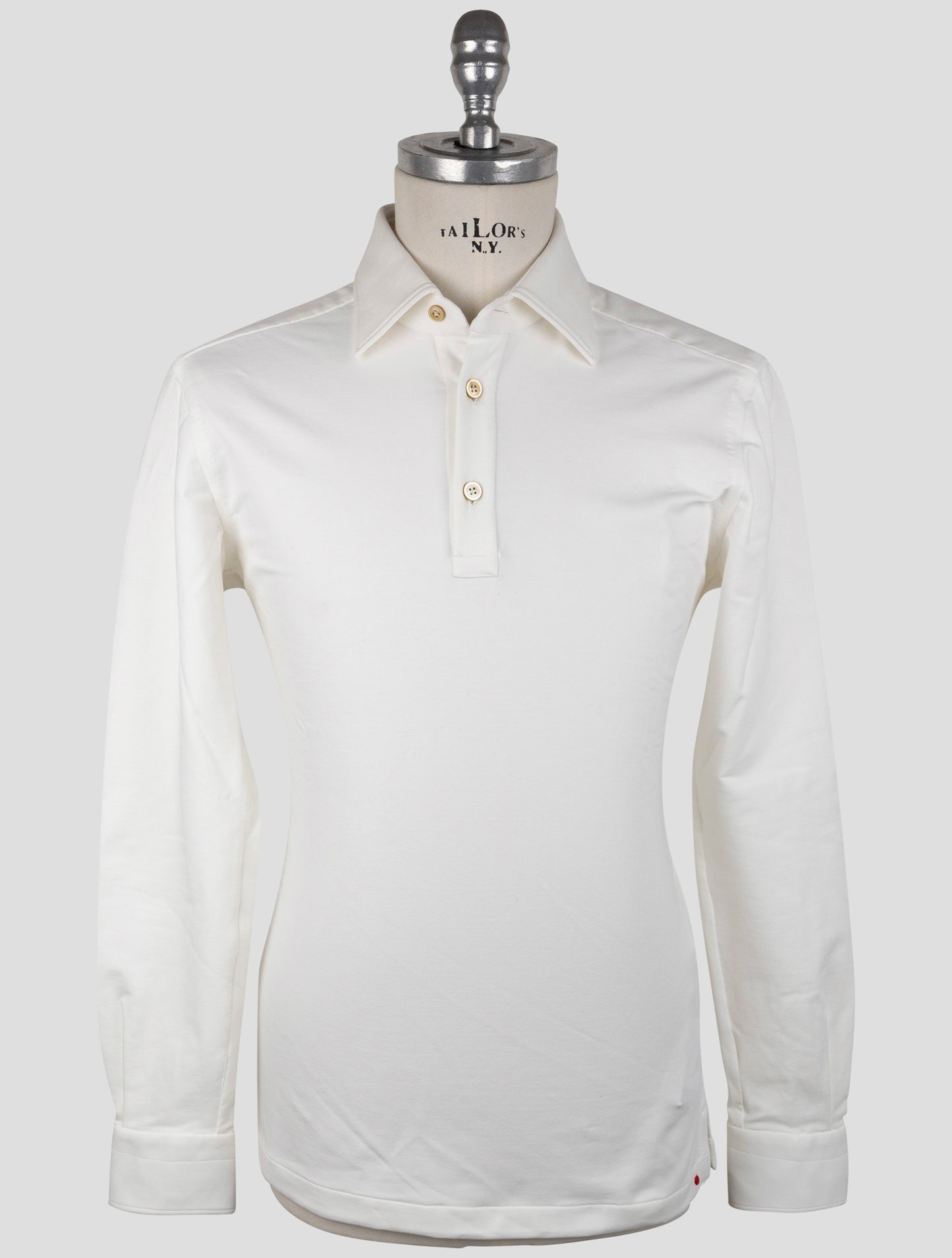 Kiton White Cotton Ea Sweater Polo