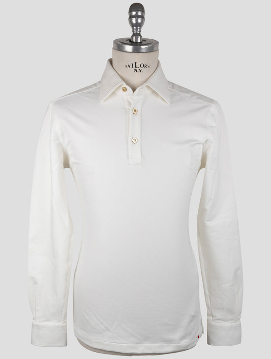 Kiton White Cotton Ea Sweater Polo
