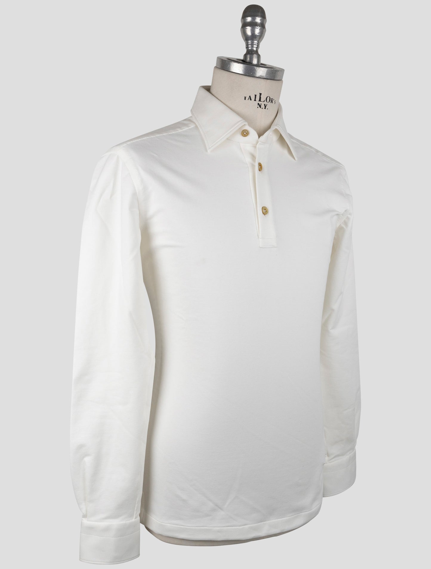 Kiton White Cotton Ea Sweater Polo
