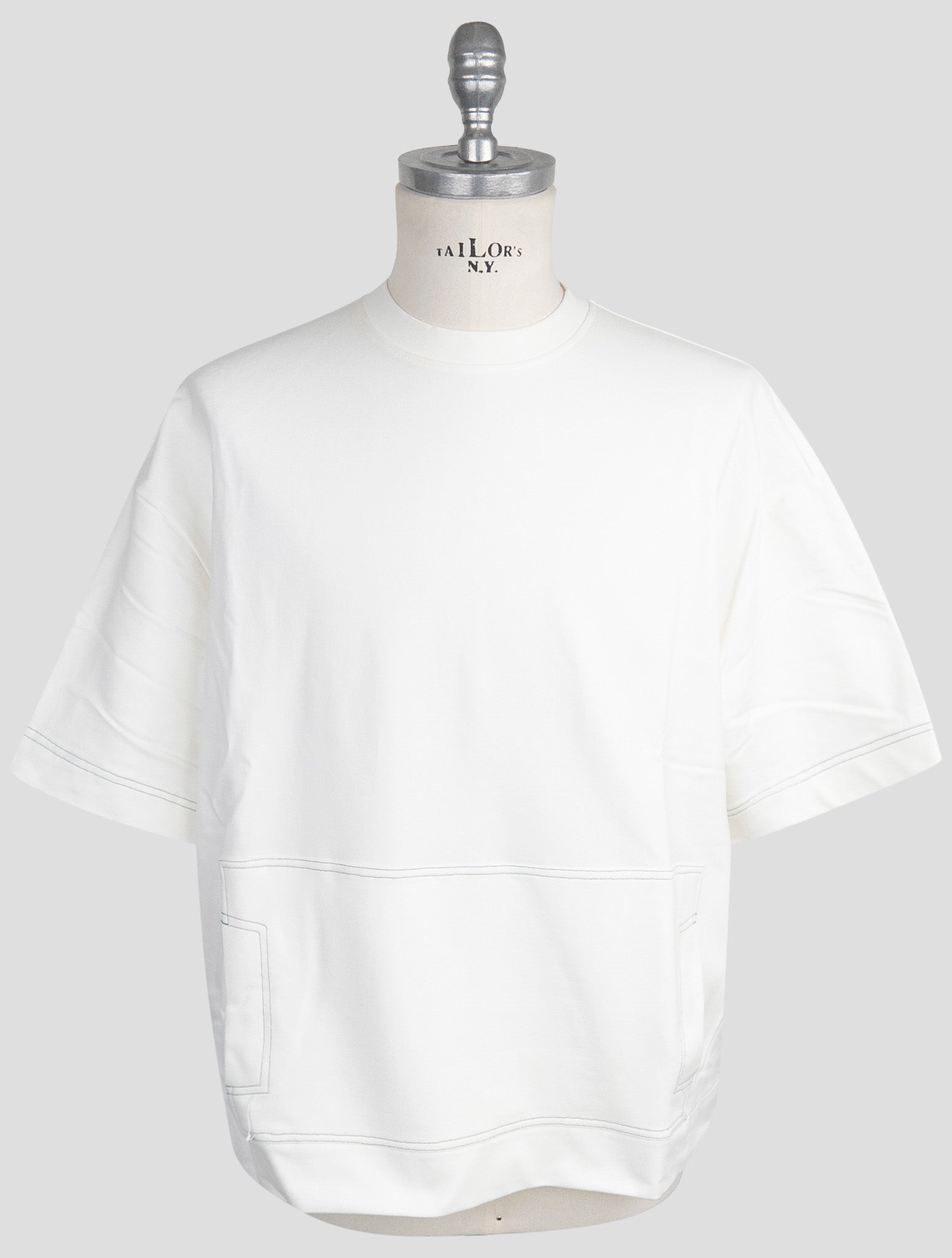 Kiton White Cotton Ea Sweater Crewneck