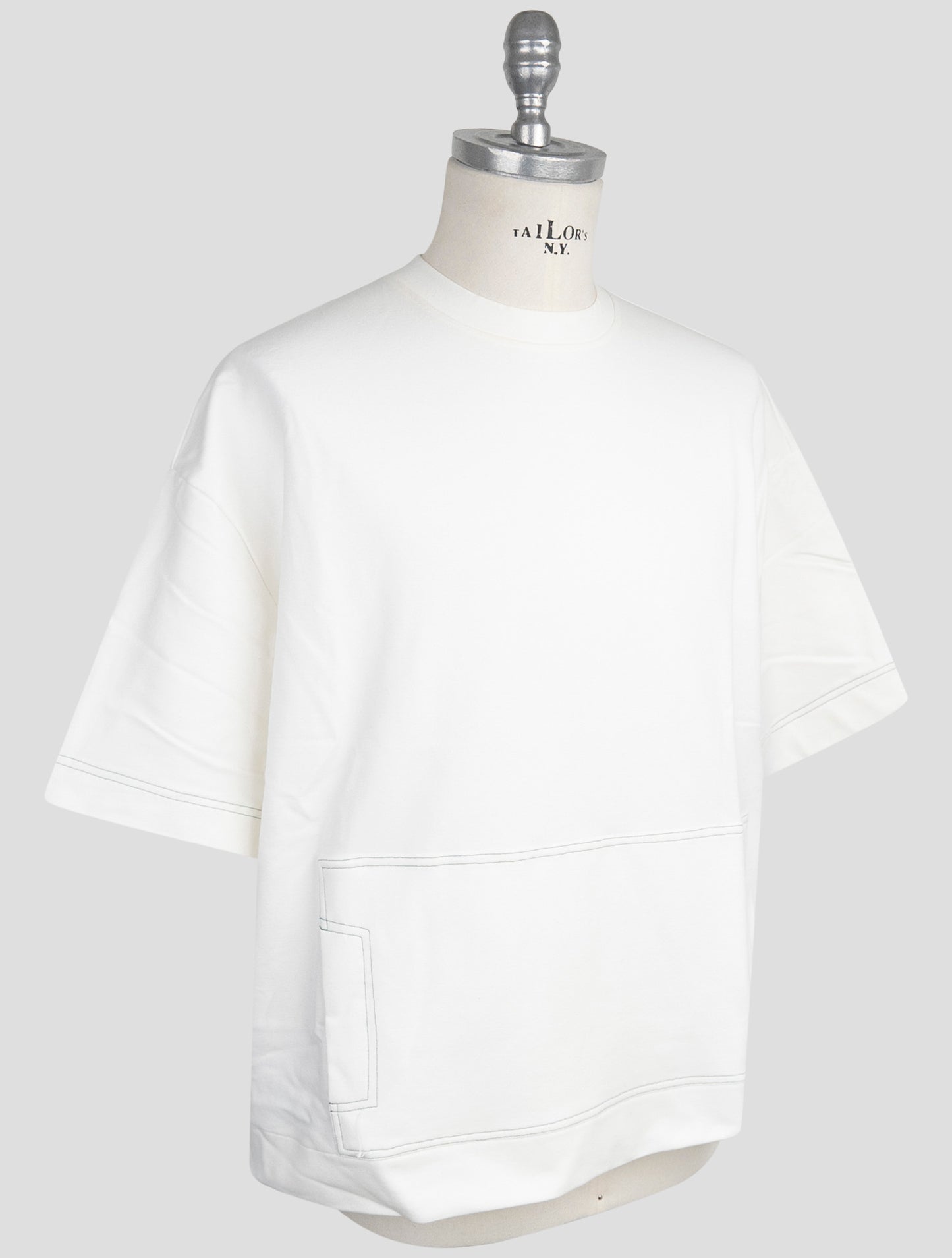Kiton White Cotton Ea Sweater Crewneck