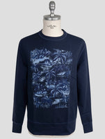 Kiton Blue Cotton Ea Sweater Crewneck